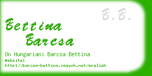 bettina barcsa business card